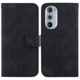 For Motorola Edge 30 Pro / Edge+ 2022 Double 8-shaped Embossed Leather Phone Case(Black)