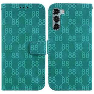 For Motorola Moto G200 5G / Edge S30 Double 8-shaped Embossed Leather Phone Case(Green)