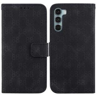 For Motorola Moto G200 5G / Edge S30 Double 8-shaped Embossed Leather Phone Case(Black)