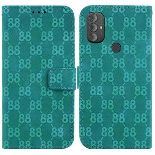 For Motorola Moto G Power 2022 Double 8-shaped Embossed Leather Phone Case(Green)