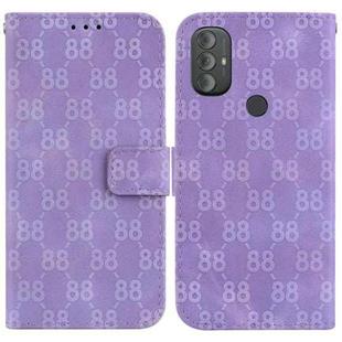 For Motorola Moto G Power 2022 Double 8-shaped Embossed Leather Phone Case(Purple)