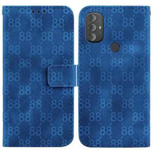 For Motorola Moto G Power 2022 Double 8-shaped Embossed Leather Phone Case(Blue)