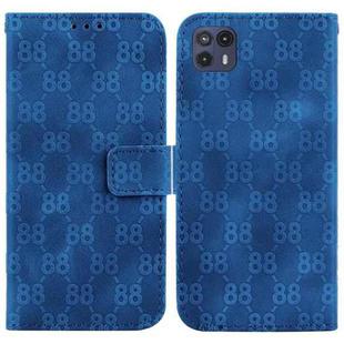 For Motorola Moto G50 5G Double 8-shaped Embossed Leather Phone Case(Blue)