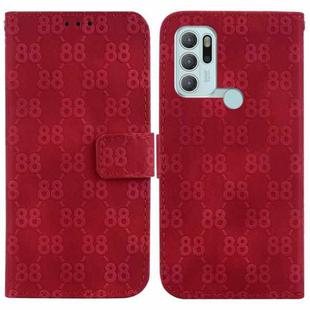 For Motorola Moto G60S Double 8-shaped Embossed Leather Phone Case(Red)