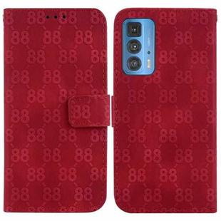 For Motorola Edge 20 Pro Double 8-shaped Embossed Leather Phone Case(Red)