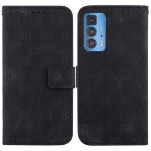 For Motorola Edge 20 Pro Double 8-shaped Embossed Leather Phone Case(Black)
