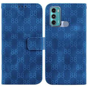 For Motorola Moto G60 / G40 Fusion Double 8-shaped Embossed Leather Phone Case(Blue)