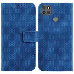 For Motorola Moto G9 Power Double 8-shaped Embossed Leather Phone Case(Blue)