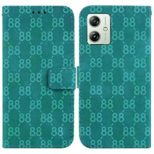 For Motorola Moto G54 Double 8-shaped Embossed Leather Phone Case(Green)