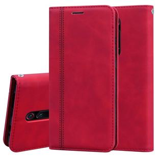 For Xiaomi Redmi K20 Frosted Business Magnetic Horizontal Flip PU Leather Case with Holder & Card Slot & Lanyard(Red)