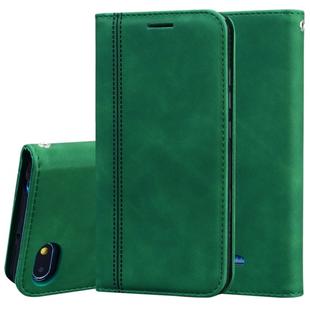 For Xiaomi Redmi 6A Frosted Business Magnetic Horizontal Flip PU Leather Case with Holder & Card Slot & Lanyard(Green)