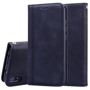 For Xiaomi Redmi 7A Frosted Business Magnetic Horizontal Flip PU Leather Case with Holder & Card Slot & Lanyard(Black)