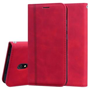 For Xiaomi Redmi 8A Frosted Business Magnetic Horizontal Flip PU Leather Case with Holder & Card Slot & Lanyard(Red)