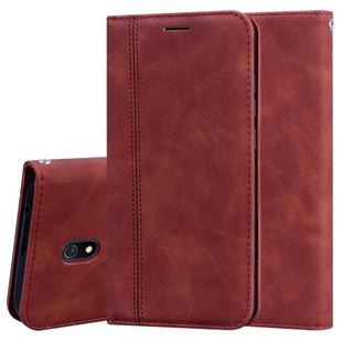 For Xiaomi Redmi 8A Frosted Business Magnetic Horizontal Flip PU Leather Case with Holder & Card Slot & Lanyard(Brown)