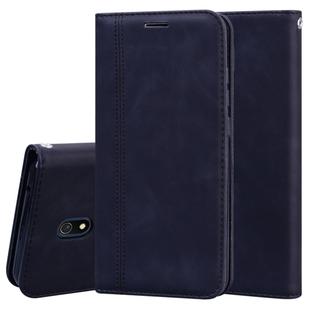 For Xiaomi Redmi 8A Frosted Business Magnetic Horizontal Flip PU Leather Case with Holder & Card Slot & Lanyard(Black)