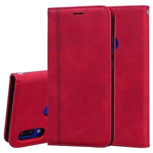 For Xiaomi Redmi Note 7 Frosted Business Magnetic Horizontal Flip PU Leather Case with Holder & Card Slot & Lanyard(Red)
