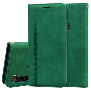 For Xiaomi Redmi Note 8 Frosted Business Magnetic Horizontal Flip PU Leather Case with Holder & Card Slot & Lanyard(Green)