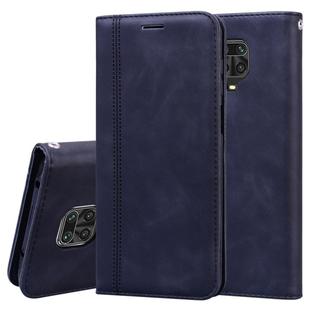 For Xiaomi Redmi Note 9S Frosted Business Magnetic Horizontal Flip PU Leather Case with Holder & Card Slot & Lanyard(Black)