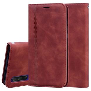 For Xiaomi Mi CC9e Frosted Business Magnetic Horizontal Flip PU Leather Case with Holder & Card Slot & Lanyard(Brown)