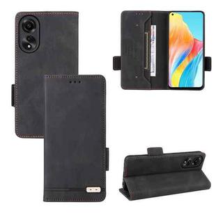 For OPPO A78 4G Magnetic Clasp Leather Phone Case(Black)