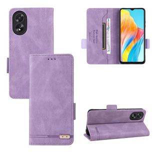 For OPPO A38 / A18 Magnetic Clasp Leather Phone Case(Purple)