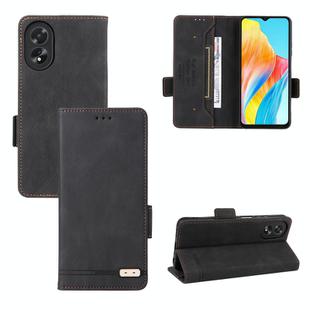 For OPPO A38 / A18 Magnetic Clasp Leather Phone Case(Black)