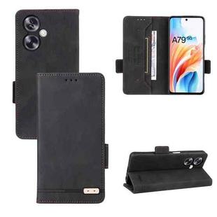 For OPPO A79 5G Magnetic Clasp Leather Phone Case(Black)