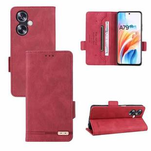 For OPPO A79 5G Magnetic Clasp Leather Phone Case(Red)