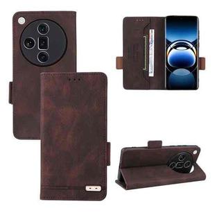 For OPPO Find X7 Ultra Magnetic Clasp Leather Phone Case(Brown)