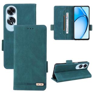 For OPPO A60 Magnetic Clasp Leather Phone Case(Green)