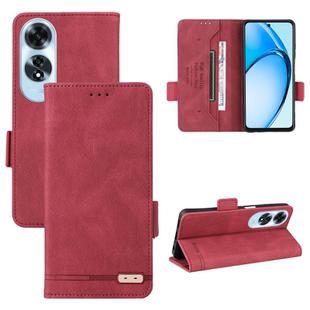 For OPPO A60 Magnetic Clasp Leather Phone Case(Red)