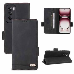 For OPPO Reno12 Global Magnetic Clasp Leather Phone Case(Black)