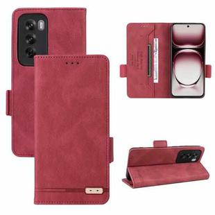 For OPPO Reno12 Global Magnetic Clasp Leather Phone Case(Red)