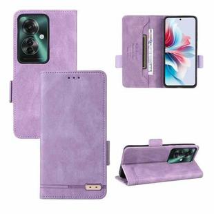 For OPPO Reno11 PJH110 / Reno11 F 5G Magnetic Clasp Leather Phone Case(Purple)