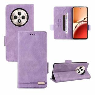 For OPPO Reno12 F 5G / 4G Magnetic Clasp Leather Phone Case(Purple)