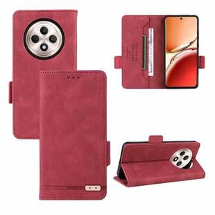 For OPPO Reno12 F 5G / 4G Magnetic Clasp Leather Phone Case(Red)