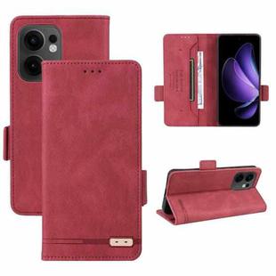 For OPPO Reno13 F Magnetic Clasp Leather Phone Case(Red)