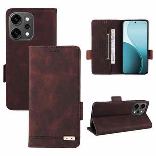 For OPPO Reno14 Pro 5G Global Magnetic Clasp Leather Phone Case(Brown)