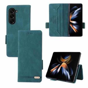 For Samsung Galaxy Z Fold5 Magnetic Clasp Leather Phone Case(Green)