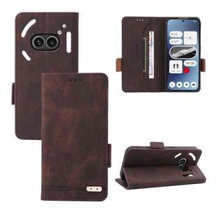 For Nothing Phone 2a Magnetic Clasp Leather Phone Case(Brown)