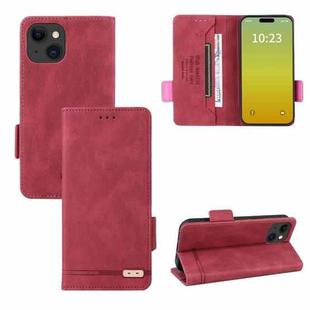 For iPhone 15 Magnetic Clasp Leather Phone Case(Red)