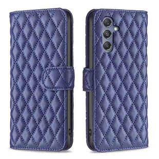 For Samsung Galaxy M34 5G Diamond Lattice Wallet Flip Leather Phone Case(Blue)