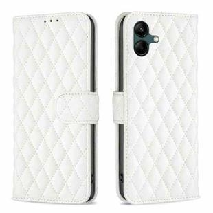 For Samsung Galaxy A05 Diamond Lattice Wallet Flip Leather Phone Case(White)
