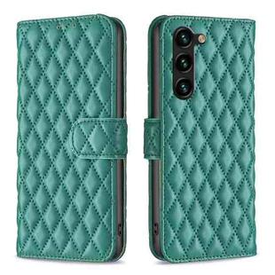 For Samsung Galaxy S24+ 5G Diamond Lattice Wallet Flip Leather Phone Case(Green)