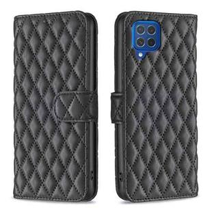 For Samsung Galaxy M62/F62 Diamond Lattice Wallet Flip Leather Phone Case(Black)