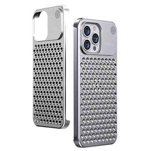 For iPhone 13 Pro Aromatherapy Aluminum Alloy Cooling Phone Case(Silver)