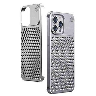 For iPhone 15 Pro Aromatherapy Aluminum Alloy Cooling Phone Case(Silver)