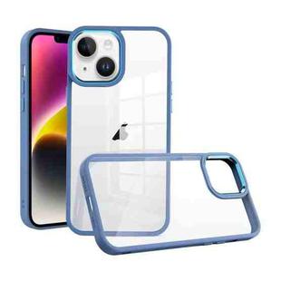 For iPhone 15 Plus Macaron High Transparent PC Phone Case(Blue)