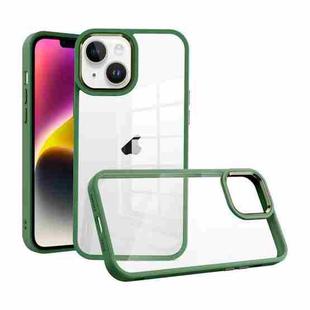 For iPhone 14 Macaron High Transparent PC Phone Case(Green)