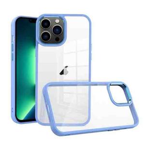 For iPhone 13 Pro Max Macaron High Transparent PC Phone Case(Light Blue)